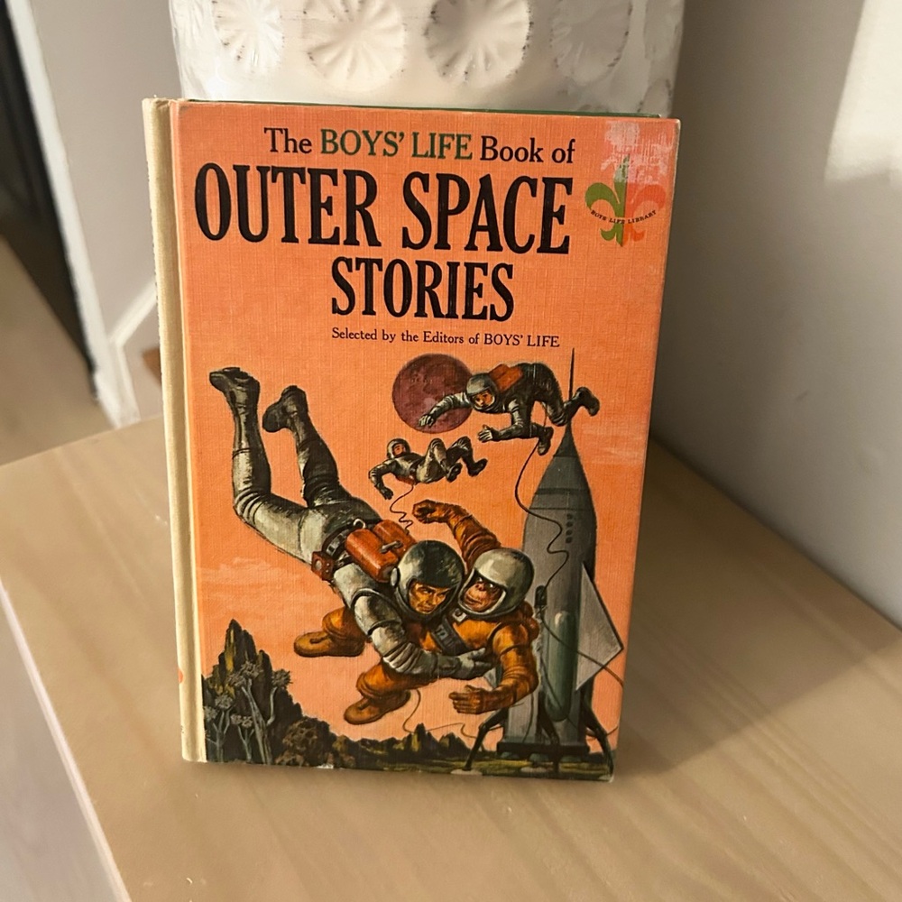 Vintage 1964 The Boys Life Book of Outer Space Stories Hardcover Book